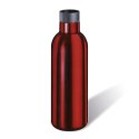 Butelka termiczna, stal nierdzewna, 0,65 l, śred. 8 x 24,5 cm, czerwona