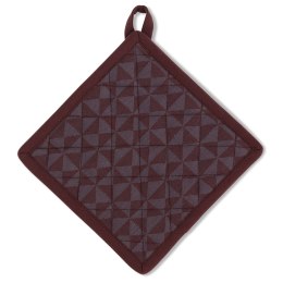 Bawełniany uchwyt do gorących naczyń z kieszonką, 20x20 cm, brązowy