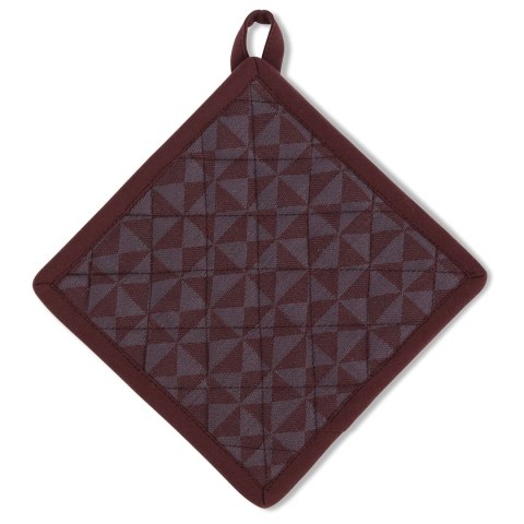 Bawełniany uchwyt do gorących naczyń z kieszonką, 20x20 cm, brązowy