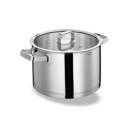 Garnek z pokrywką, stal nierdzewna/szkło, 6,5 l, śred. 24 cm