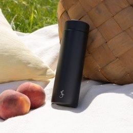 Butelka termiczna, stal nierdzewna, 0,3 l, czarna