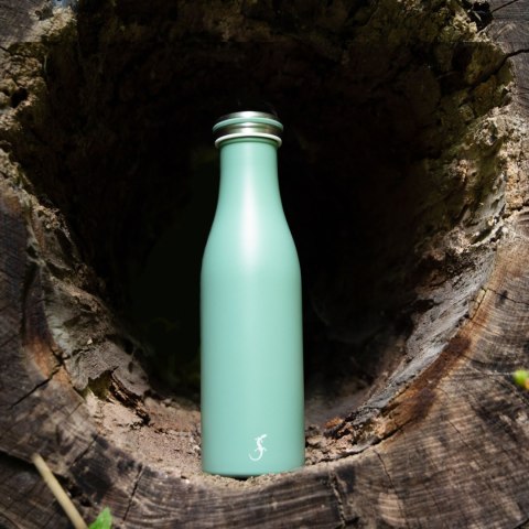 Butelka termiczna, stalowa, 0,5 l, zielona