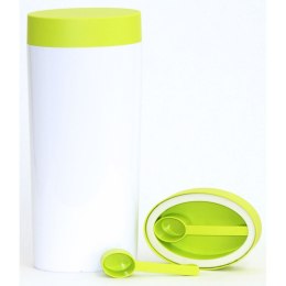 Pojemnik owalny, z miarką, 2,0 l, biało-zielony
