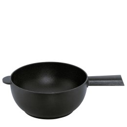 Garnek do fondue serowego, śred. 20 x 10,5 cm, 2,0 l, żeliwo, czarny