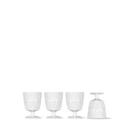 Kieliszki piknikowe, biały akryl, 4 sztuki, 0,3 l