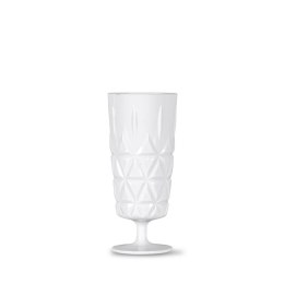 Kieliszki piknikowe do szampana, biały akryl, 4 sztuki, 0,2 l