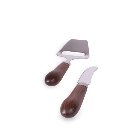 Krajacz do sera i nóż do smarowania, drewno wenge/stal nierdzewna