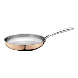 Patelnia miedziana, śred. 28 cm, miedź/stal nierdzewna 18/10