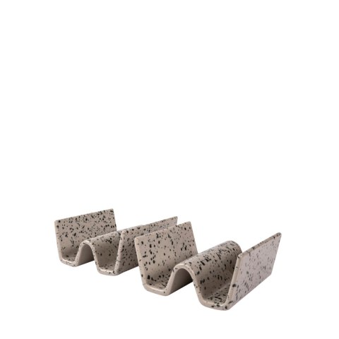 Podstawki do taco, 2 szt., kamionka, 11,5 x 12 x 5,5 cm, szare