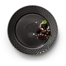 Talerz, szary, ceramika, śred. 27,5 cm