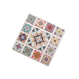 Podkładka pod szklankę, ceramika/korek, 11 x 11 cm, gwiazda