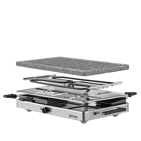 Raclette/grill stołowy, dla 8 os., granitowa płyta grillowa, 47,5 x 27 x 14 cm