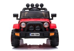 Auto Na Akumulator Jeep BRD-7588 Światła LED MP3 Pilot Czerwony 4x4