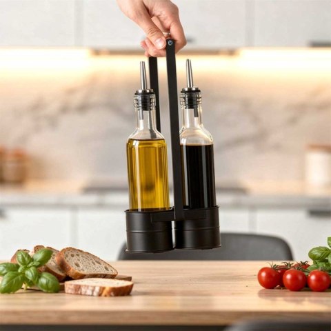 BUTELKI SZKLANE DO OLIWY OCTU 2x 250ml W STOJAKU 229274