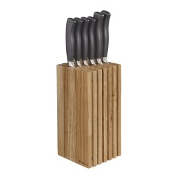 Blok na noże, drewno dębowe, 13 x 13 x 26 cm