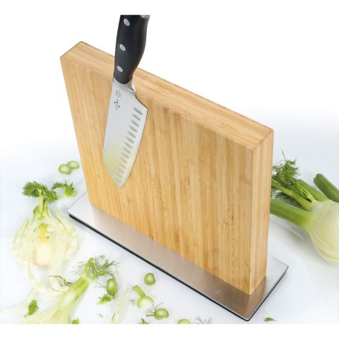 Blok na noże magnetyczny, 10 noży, 28 x 9 x 25 cm, bambus