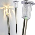 LAMPA SOLARNA KRYSZTAŁ INOX 5,5x33CM