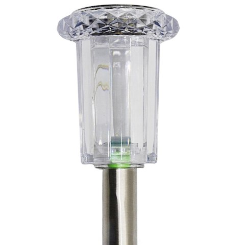 LAMPA SOLARNA KRYSZTAŁ INOX 5,5x33CM