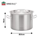 Garnek gastronomiczny, stal nierdzewna, Ø25cm, 9L, KINGHOFF KH-2021