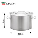 Garnek gastronomiczny, stal nierdzewna, Ø32cm, 17L, KINGHOFF KH-2023