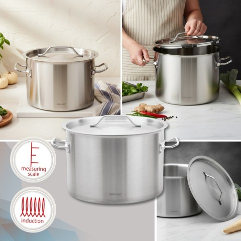 Garnek gastronomiczny, stal nierdzewna, Ø36cm, 24L, KINGHOFF KH-2024