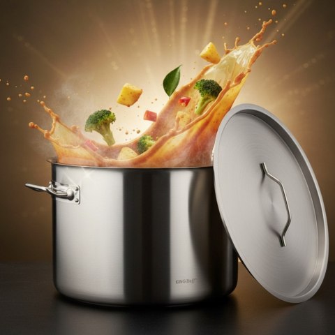 Garnek gastronomiczny, stal nierdzewna, Ø38cm, 27L, KINGHOFF KH-2025