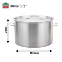 Garnek gastronomiczny, stal nierdzewna, Ø40cm, 32L, KINGHOFF KH-2026