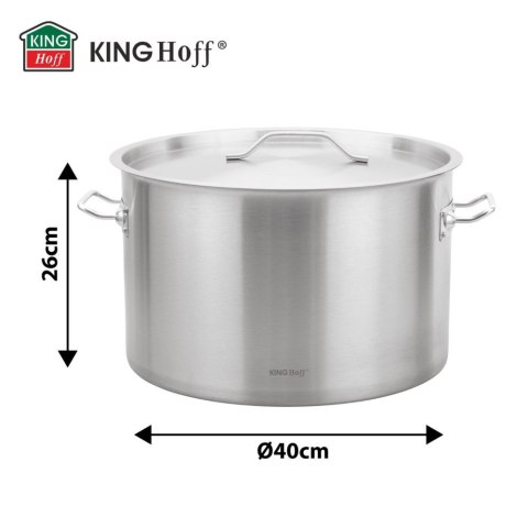 Garnek gastronomiczny, stal nierdzewna, Ø40cm, 32L, KINGHOFF KH-2026