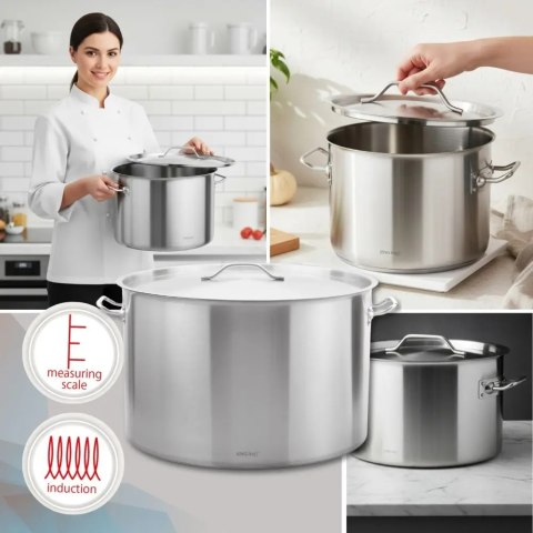 Garnek gastronomiczny, stal nierdzewna, Ø55cm, 83L, KINGHOFF KH-2029