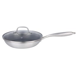 Patelnia stalowa z pokrywką indukcja NON-STICK plaster miodu 26CM BRUNBESTE BB-5555