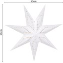 DEKORACJA PAPIEROWA GWIAZDA 50CM 7 RAMION BIAŁA