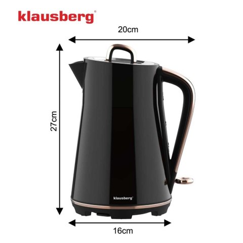 CZAJNIK ELEKTRYCZNY 1,7L KLAUSBERG KB-9015 CZARNY