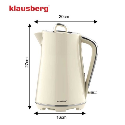 CZAJNIK ELEKTRYCZNY 1,7L KLAUSBERG KB-9016 KREMOWY