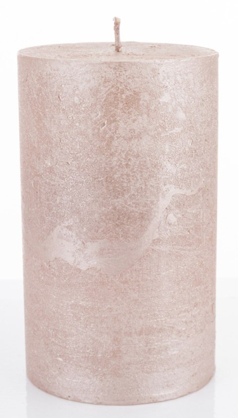 Pl Rose Gold Rustic Metalic Świeca Walec Duży Fi9 ART-POL