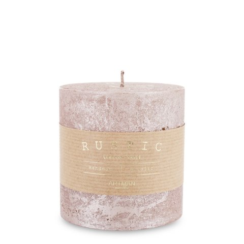 Pl Rose Gold Rustic Metalic Świeca Walec Mały Fi9 ART-POL