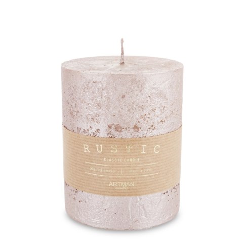 Pl Rose Gold Rustic Metalic Świeca Walec Średni F9 ART-POL