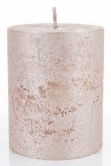 Pl Rose Gold Rustic Metalic Świeca Walec Średni F9 ART-POL