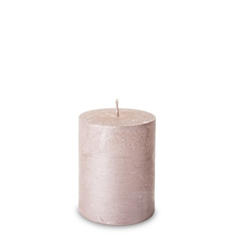 Pl Rose Gold Świeca Rustic Metalic Walec Mały Fi7 ART-POL