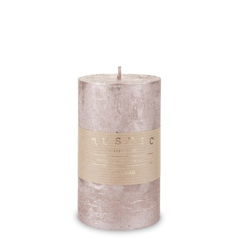 Pl Rose Gold Świeca Rustic Metalic Walec Średni F7 ART-POL