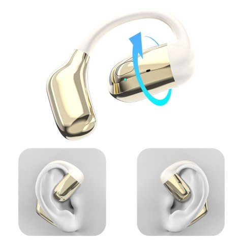 Słuchawka zauszna uniwersalna do obu uszu U4Pro Bluetooth - beżowo złota