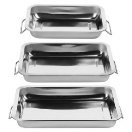 Brytfanny stalowe do pieczenia prostokątne brytfanna zestaw 3SZT VILDE 279007