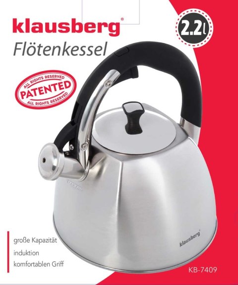 Czajnik stalowy 2.2L Inox KLAUSBERG KB-7409
