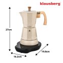 Kawiarka elektryczna espresso, Zaparzacz do kawy, 300 ml, beżowy, 500 W, KLAUSBERG KB-7999