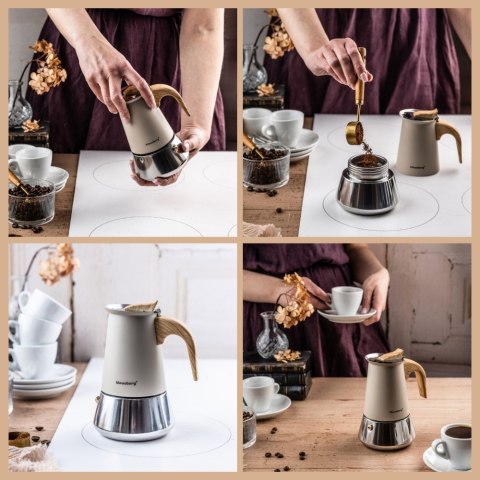 Kawiarka stalowa espresso, Zaparzacz do kawy, 200 ml, indukcja, KLAUSBERG KB-7994