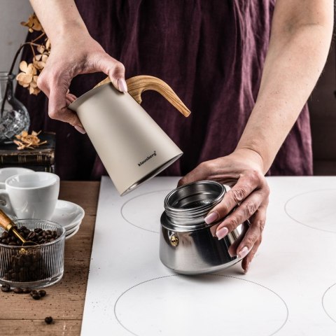 Kawiarka stalowa espresso, Zaparzacz do kawy, 300 ml, indukcja, KLAUSBERG KB-7995