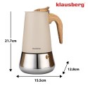Kawiarka stalowa espresso, Zaparzacz do kawy, 450 ml, indukcja, KLAUSBERG KB-7996