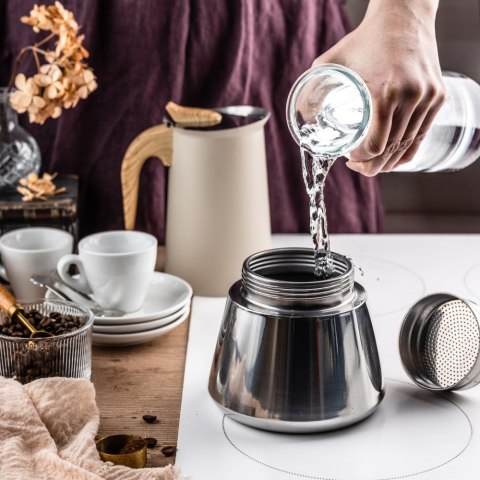 Kawiarka stalowa espresso, Zaparzacz do kawy, 600 ml, indukcja, KLAUSBERG KB-7997