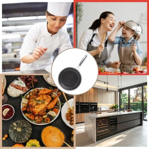Patelnia stalowa z powłoką non-stick honeycomb, 20 cm, PFOA-Free KLAUSBERG KB-9021