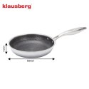 Patelnia stalowa z powłoką non-stick honeycomb, 20 cm, PFOA-Free KLAUSBERG KB-9021