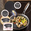 Patelnia stalowa z powłoką non-stick honeycomb, 24 cm, PFOA-Free KLAUSBERG KB-9022